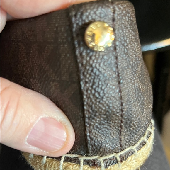 Michael Kors Dark Brown Espadrilles with Palm Design - Picture 9 of 10